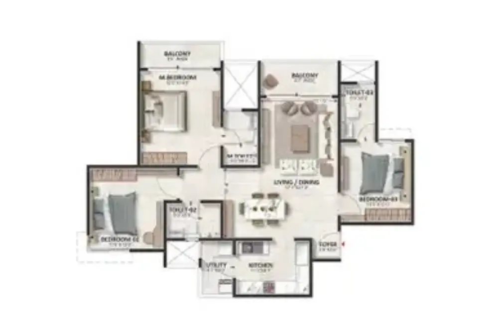 4 BHK + 3T